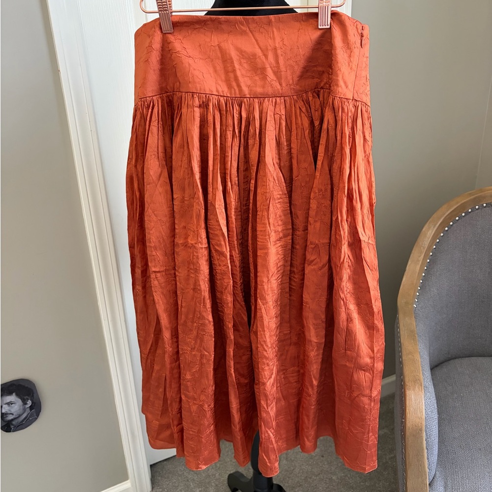 Talbots Vibrant Orange A-Line Skirt